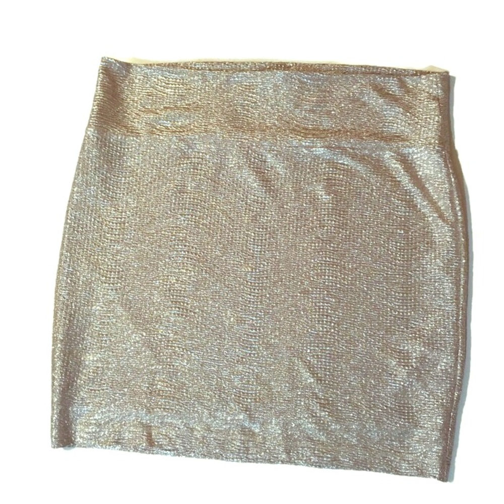 Women’s Decree Gold Mini Skirt XL